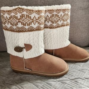 NWOT MUK LUKS Women's Janie Knit Cuff Mid-Calf Boot
